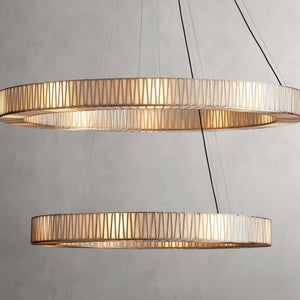 Junit Glass 2-Tier Round Chandelier-Vancei
