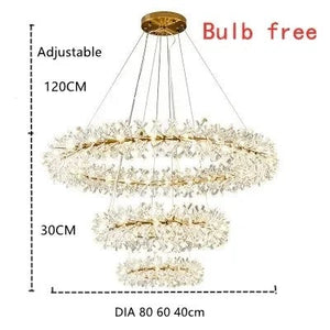 Kily Crystal 3-tier Round Chandelier-Vancei