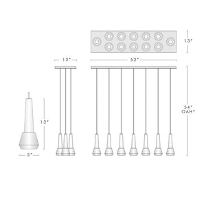 Microphone Linear Crystal Chandelier