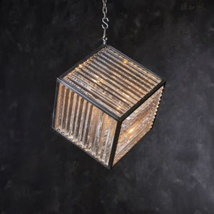 Litah Glass Cube Rectangle Chandelier