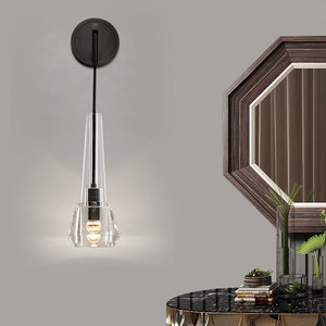 Microphone Lead Crystal Wall Sconce-Vancei