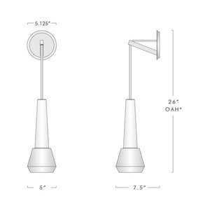 Microphone Lead Crystal Wall Sconce-Vancei