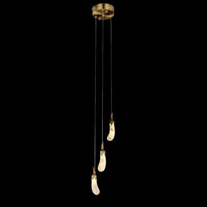 Primary Contemporary Rock Crystal Eggplant Pendant Chandelier-Vancei
