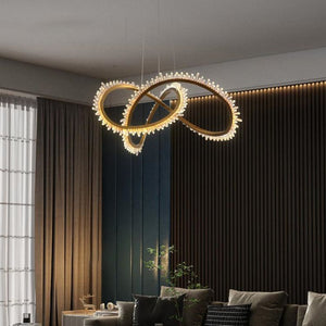 Primary Modern Living Room Rock Crystal Chandelier-Vancei