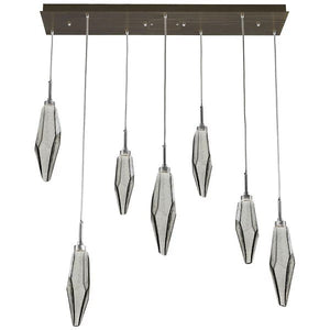 Rosy Crystal Rectangular Chandelier-Vancei