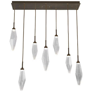 Rosy Crystal Rectangular Chandelier-Vancei