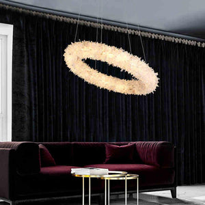 Primary Crystal Cluster Round Modern Chandelier-Vancei