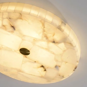 Round Alabaster Ceiling Lamp - Oasislives
