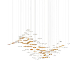 Tidal Art Glass Chandelier (With Canopy)