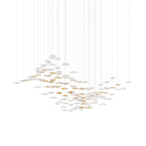 Tidal Art Glass Chandelier (With Canopy)