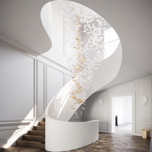 Tidal Art Glass Chandelier (With Canopy)