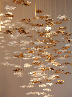 Tidal Art Glass Chandelier (With Canopy)