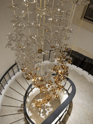 Tidal Art Glass Chandelier (With Canopy)
