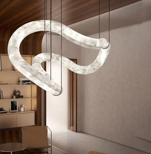 Ethereal Alabaster Chandelier 55"