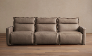 Rowland Leather Three-Piece Motion Modular Sofa
