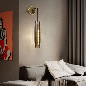 Mingo Crystal Pendant Shade Wall Sconce-Vancei