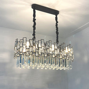 Palo clear Linear Chandelier for Kitchen Island-Vancei