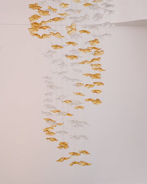 Tidal Art Glass Chandelier (With Canopy)