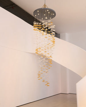 Tidal Art Glass Chandelier (With Canopy)