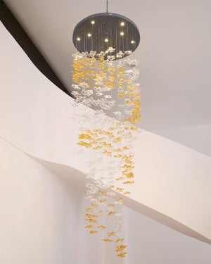 Tidal Art Glass Chandelier (With Canopy)