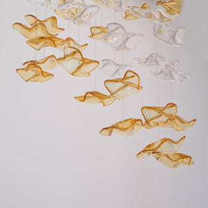 Tidal Art Glass Chandelier (With Canopy)