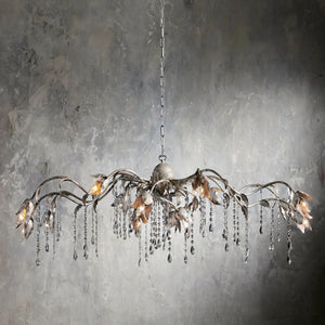 Gothic Viticcio Rectangular Chandelier 52 " 61" 71"- Silver
