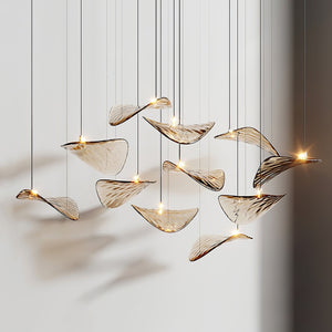 Wave Floating Leaf Chandelier-Vancei