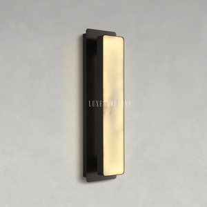 Melange Alabaster Rectangle Wall Sconces 20" - Oasislives
