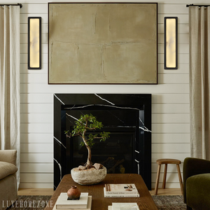 Melange Alabaster Rectangle Wall Sconces 20" - Oasislives