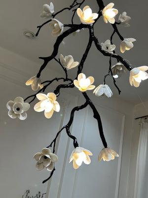 Aura Flora Large Long Branch Flower Chandelier
