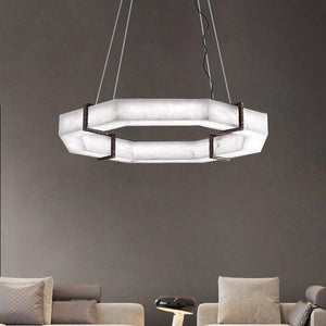 Glacera Alabaster Polygonal Chandelier