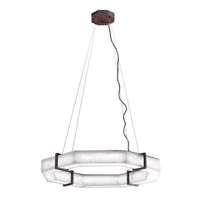 Glacera Alabaster Polygonal Chandelier