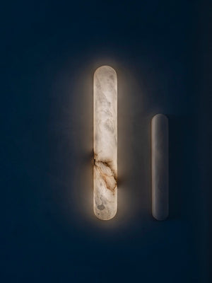Alabaster Tubular Wide Wall Light, 65cm - Oasislives