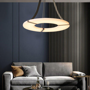 Glacera Round Alabaster Chandelier