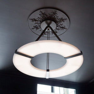 Glacera Round Alabaster Chandelier
