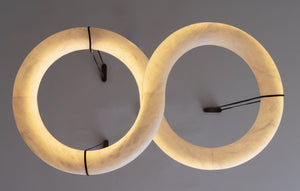 Glacera Designer Inspired Alabaster Chandelier Light For Living Room 35'' 55'' 56'' 70'' 96''W