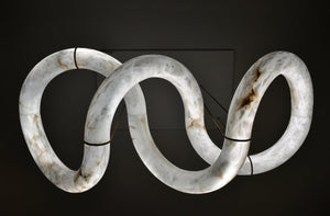 Glacera Designer Inspired Alabaster Chandelier Light For Living Room 35'' 55'' 56'' 70'' 96''W