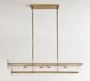 Lumiere Crystal Linear Chandelier 54.4"
