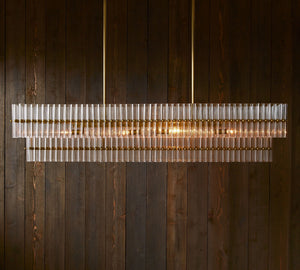 Lumiere Crystal Linear Chandelier 54.4"
