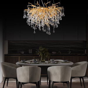 Doris Rain Branch Chandelier 23.5"D Gold-Vancei