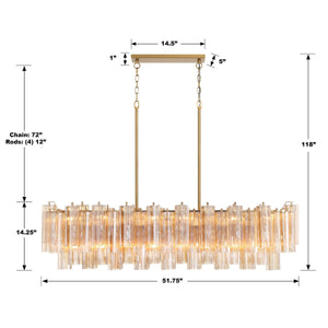 Addis Linear Chandelier 51''-Vancei