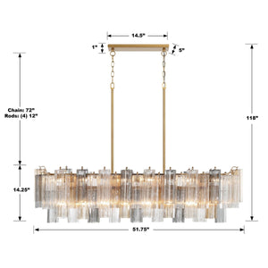 Addis Linear Chandelier 51''-Vancei