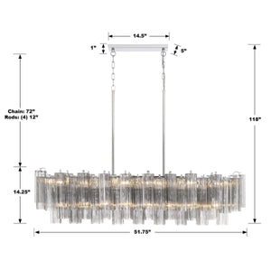 Addis Linear Chandelier 51''-Vancei