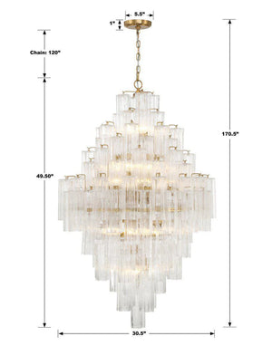 Addis Diamond Chandelier 49''H-Vancei