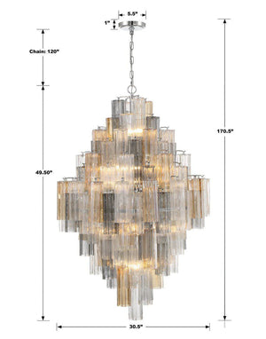 Addis Diamond Chandelier 49''H-Vancei