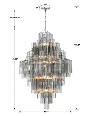 Addis Diamond Chandelier 49''H-Vancei
