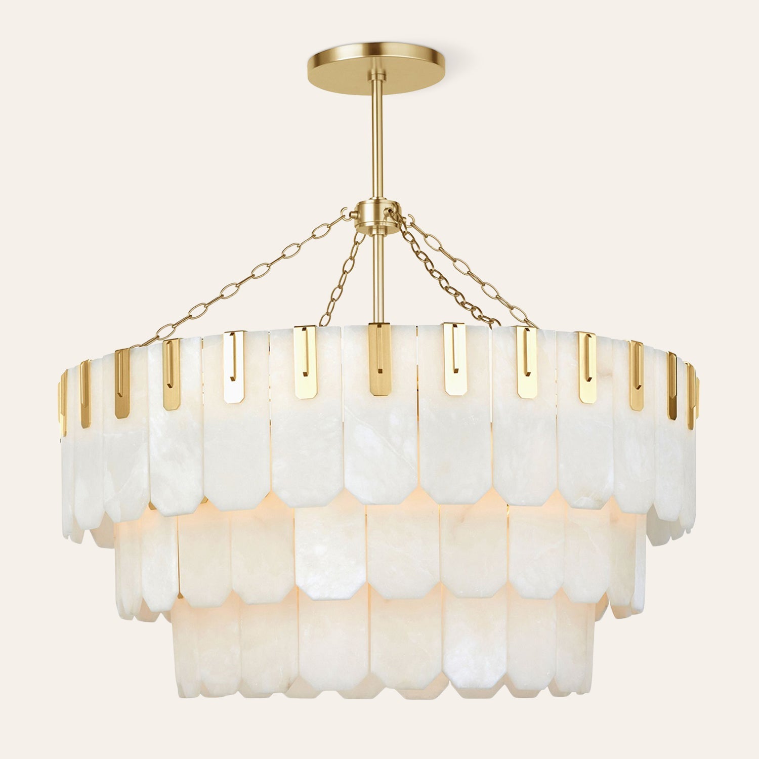 Nadia Alabaster Chandelier 30" 41"