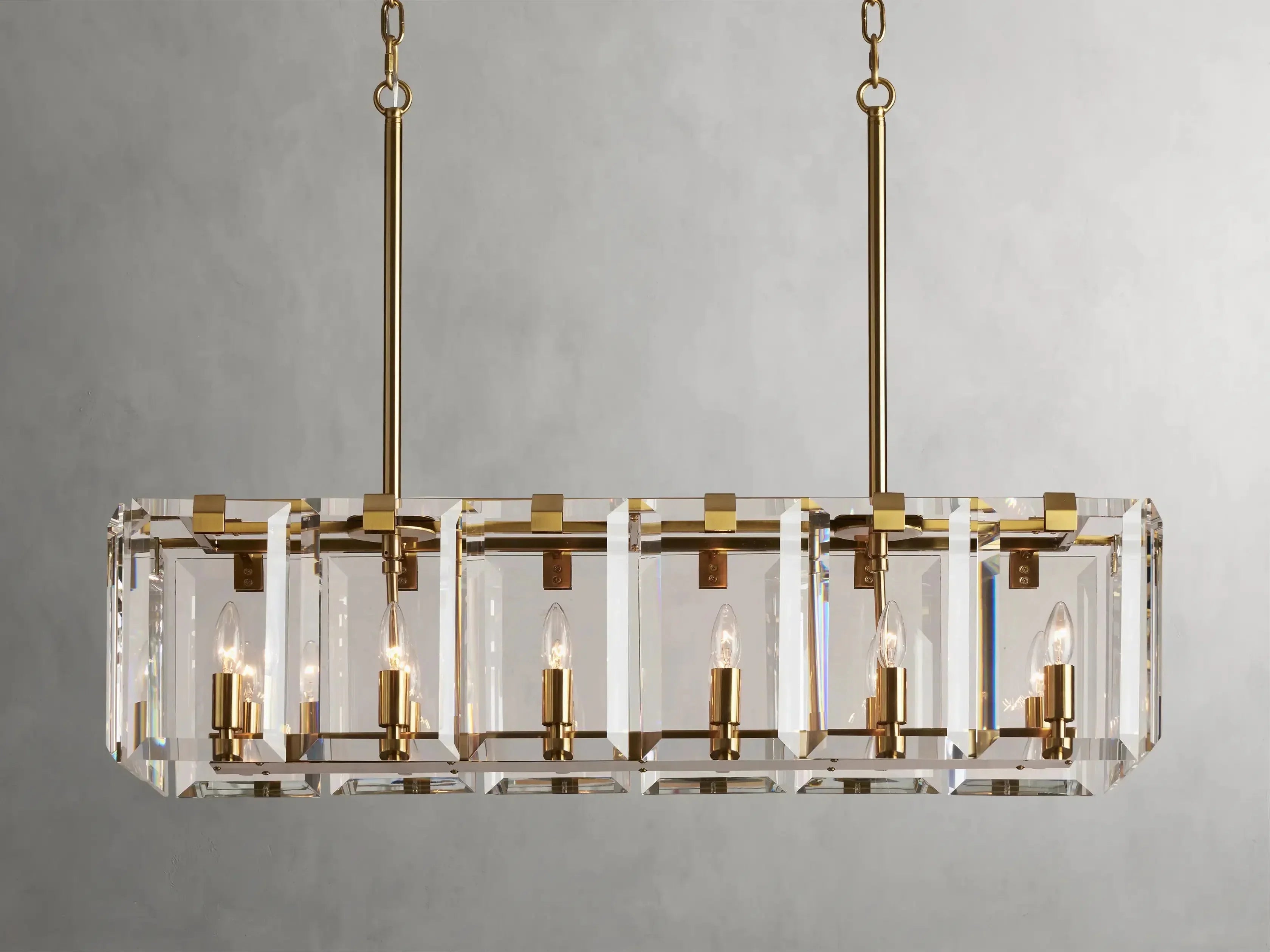 Crystal Prism Rectangular Chandelier 40''53''