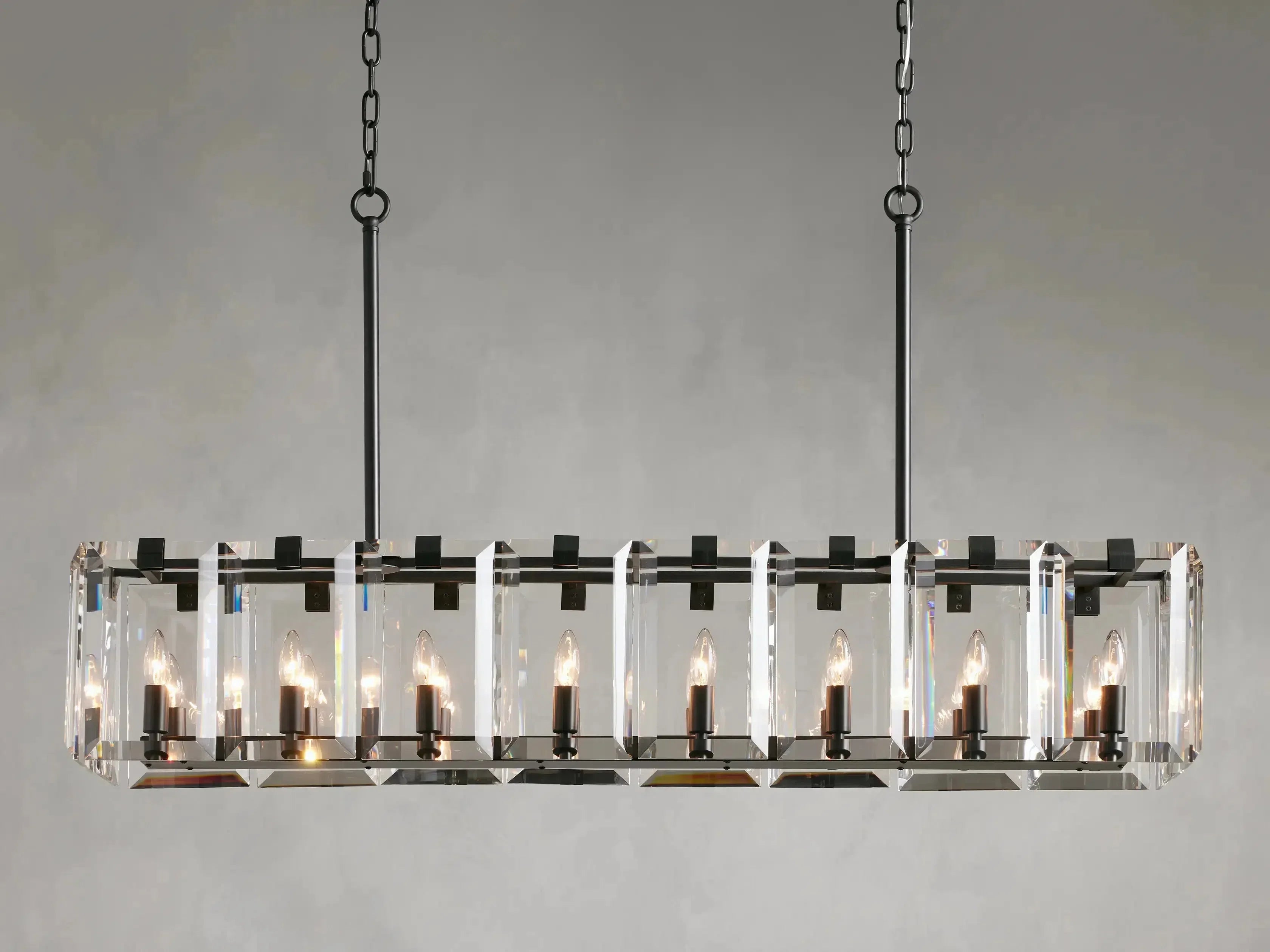 Crystal Prism Rectangular Chandelier 40''53''