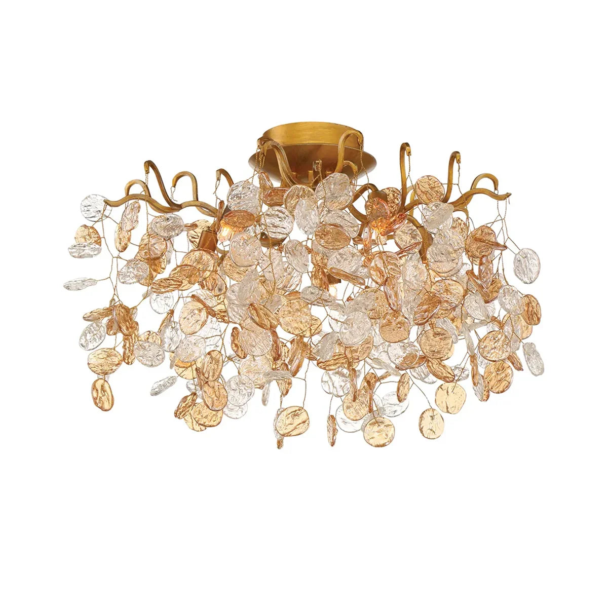 Campo Round Flush Mount Ceiling Fixture 5 Light 21"W